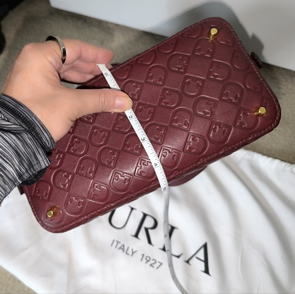 FURLA Fantastica Dome Small Ribes Embossed Leather Bag - Picture 12 of 15